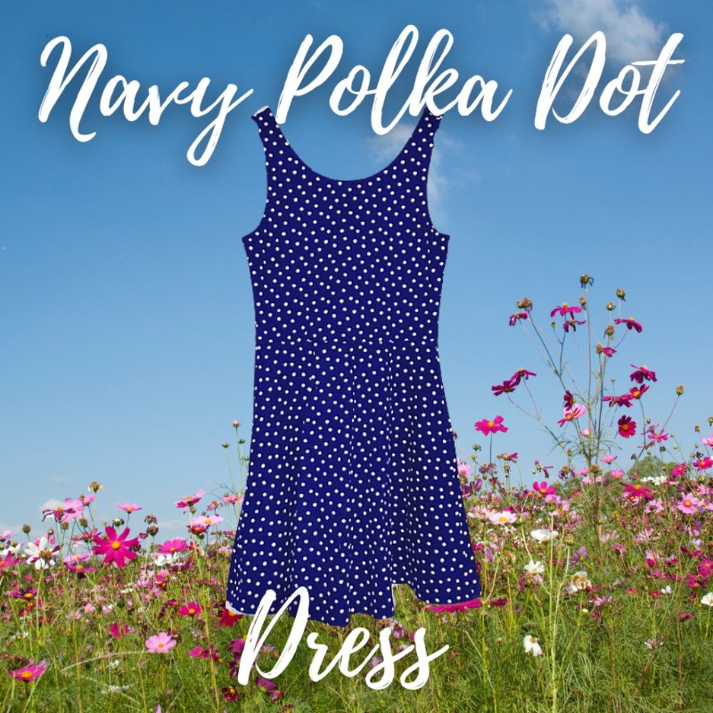 H&M Navy Polka Dot Dress